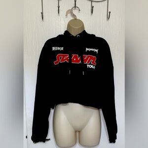 Justin Bieber Purpose Tour Stadium Tour Crop Hoodie